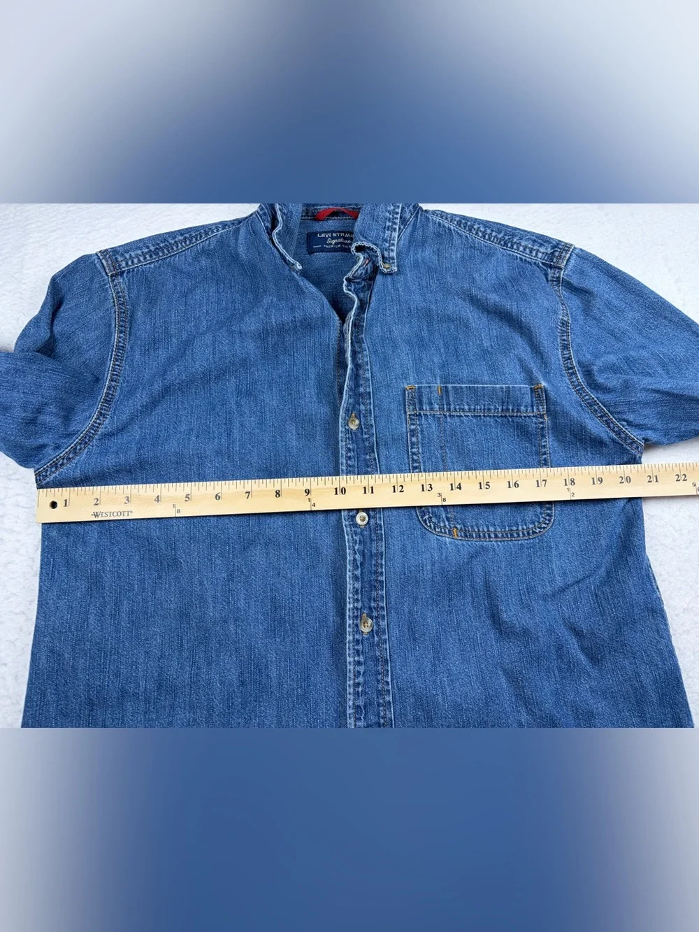 🔥 Levi Strauss & Co. Signature Premium Denim Button-Down Shirt 🔥 - Picture 6 of 6